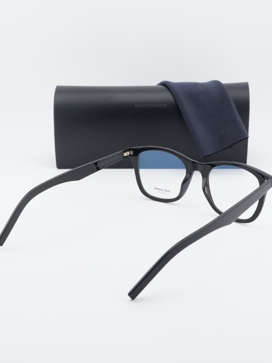 Saint Laurent SL286 SLIM 001 Square Eyeglasses – Black 50mm main image 7
